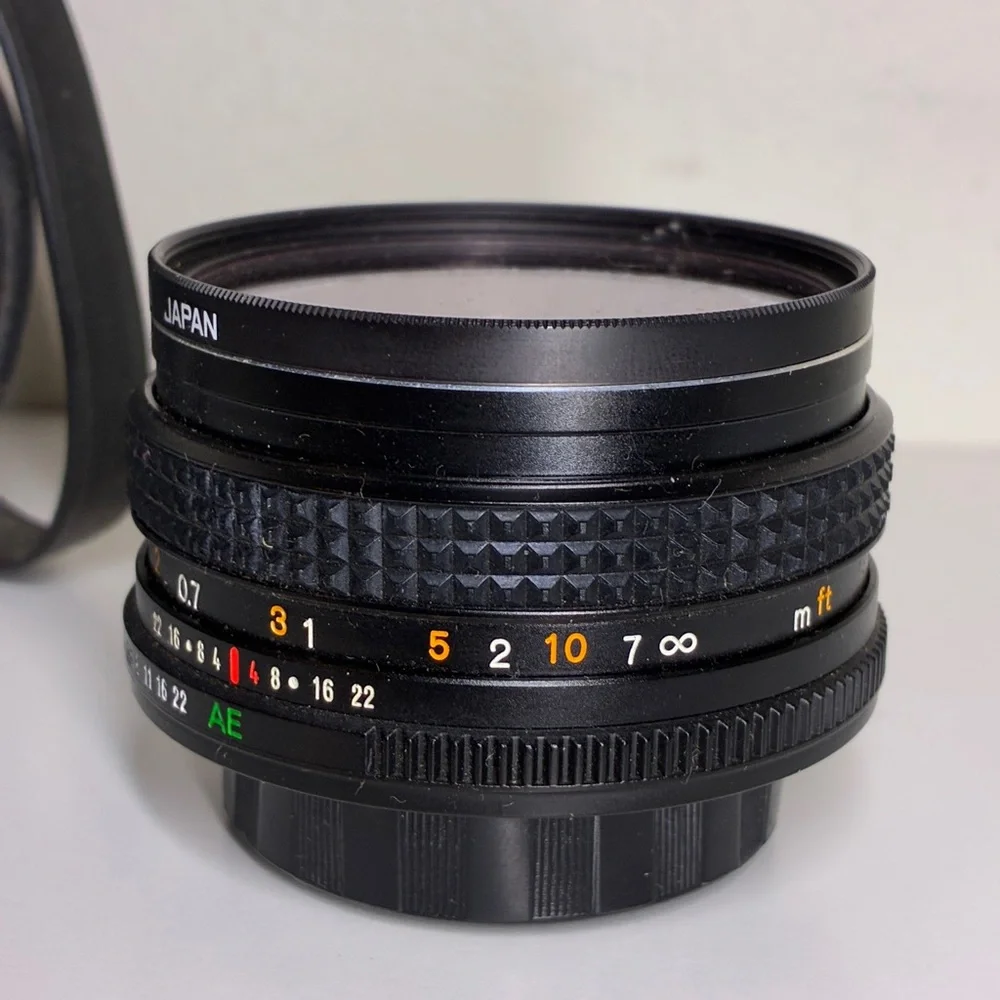 Konica Hexanon AR 40mm f1.8 Pancake Prime Lens AR Mount + HOYA Skylight Filter